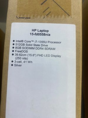 HP 15-fd0558nia Core i7 13th Gen 8GB RAM, 512GB SSD